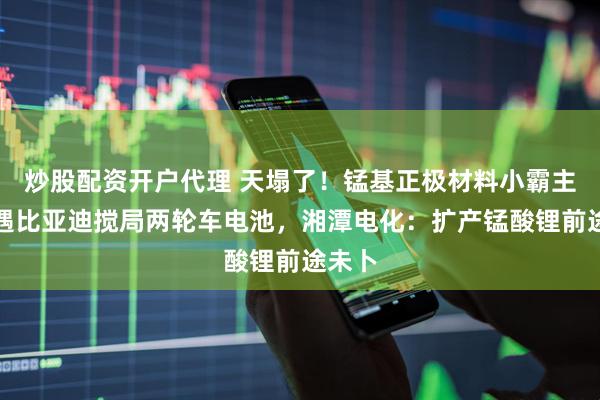 炒股配资开户代理 天塌了！锰基正极材料小霸主，遭遇比亚迪搅局两轮车电池，湘潭电化：扩产锰酸锂前途未卜